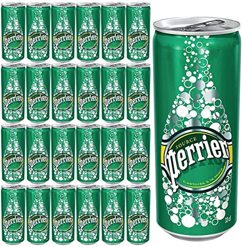 Perrier Sparkling Mineral Water Can 330ml (Pack of 24) - MyNutri