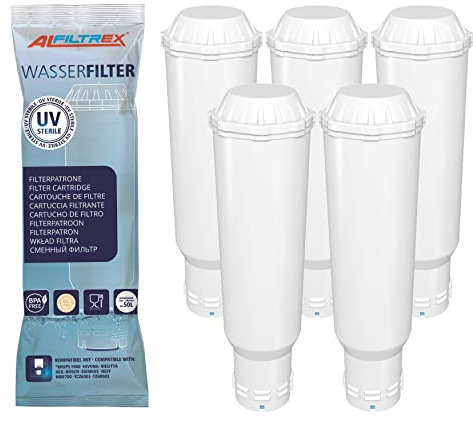 ALFILTREX Wasserfilter ersetzt Kaffee Filterpatrone F088 EA829S von Krups, NIRF700 Frischwasserfilter 390700100 von Nivona, Cartridge Pro Aqua 192830 von Melitta (5 Stück / 5er Pack)