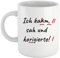 yvolve - Ich kam, sah und korrigierte - Tasse aus Keramik mit schönem Spruch rundum bedruckt mit Verpackung - Spülmaschinenfest