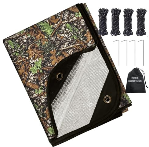 BESTHUNTINER Notfalldecke Rettungsdecke-Multifunktionale Isolierte reflektierend Plane,Thermische Decke 150cmx213cm Wasserdicht für Rettung,Camping,Wandern.