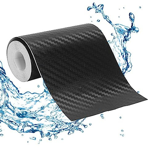 Teksome Kohlefaser-Autoaufkleber, Folie, Detaillierungsband, Aufkleber, Carbon Türkantenschutz, Kratzfest, Fahrrad-Schutzband für Auto, Armaturenbrett, Fahrzeug, Stoßstange, Laptop