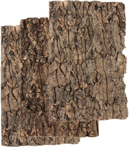 POPETPOP Reptile Bark Backdrop Wall Decor: 6Pcs Reptile Terrarium Background Cork Terrarium Background Reptile Habitat Decor 3d Pet Crawling Mat for Lizard Tortoise Chameleon Turtle