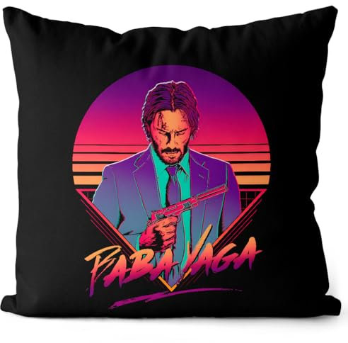 CottonCloud Baba Yaga Kissen mit Füllung 40cm Baumwolle Wick Action Movie Keanu