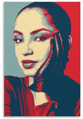 Sade Adu Leinwand-Poster, Motiv: britische Musikerin, Lead-Sängerin, dekoratives Gemälde, Wandkunst, Bild, Druck, moderne Dekoration, 30 x 45 cm