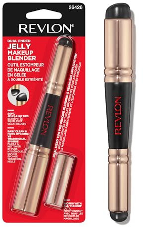 Revlon Dual Ended Jelly Makeup Blender – Éponge maquillage pour fond de teint, lèvres, blush et contouring, blender maquillage doux et flexible, Application Facile et Précise, Hypoallergénique