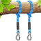 BeneLabel 2er Schaukel Baumbefestigung Seil, 1M Hängematte Befestigung Aufhängung Schnur mit Haken (400lbs) für Outdoor-Baum Hängesessel Spielplatz Set, 2500lbs, 10mm Durchmesser, Blau