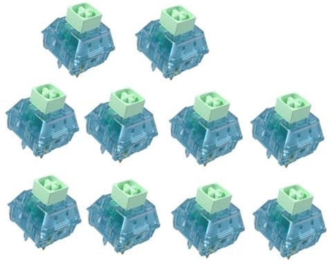 Tixqeaif 10 Stück Box-Tastaturschalter, Individuelle Mechanische Tastatur, Cherry MX 5-Poliger Schalter für Feker 75 GMK67 GK61, Ersatzteile, Zubehör