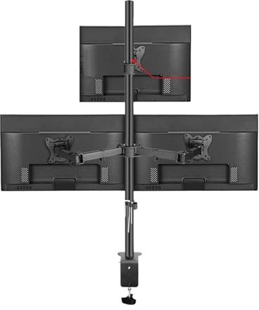 WGJJPQYK T902-K3 Desktop-Klemmung, volldynamischer 360-Grad-Dual-Monitor-Ständer, 10-27-Zoll-Klemmmonitor-Montagearm, Belastung 10 kg, PC-Ständer(Color:T902-M3 clamp Base)