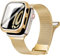 Ocaer Kompatibel mit Apple Watch Armband 44mm Hülle, Metall Magnetisch iWatch Armband mit Bildschirmschutz für Apple Watch SE Series 6 5 4，Edelstahl Mesh Loop (Gold, 44mm)