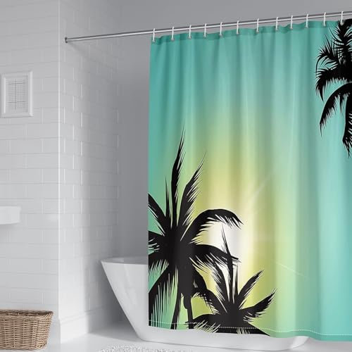 Whoiy Rideau Douche Tissu Polyester Anti Moisissure 200 cm Hauteur, Rideau de Douche Motif Imprimé Multicolore Moderne Rideau Baignoire Lavable 150 x 200 cm