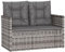 HETFTJN Balkonbank Kleiner Balkon Gartenbank Garderobenbank Balkon Sessel - Gartenbank mit Kissen Grau 105 cm Poly Rattan für Garten Balkon Park Terrassen