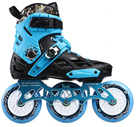 Inline-Skates für Erwachsene, 3 große Rollen, waschbar, tragbar, atmungsaktiv und bequem (F,43)