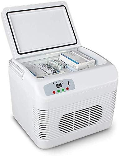 MLLDM Nevera portátil de Medicina 12L, mini refrigerador del refrigerador de la insulina, Smart Control 2-8 ° C, Refrigeración o más caliente, coche, casa, viajes, comida campestre que acampa