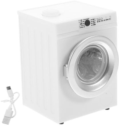 JOINPAYA Interactive Portable Mini Washing Machine for Holiday 1:12 Miniature Toy Washer Rotatable Door