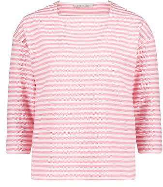 Betty & Co Damen Ringelshirt mit U-Boot-Ausschnitt Rot/Weiß,L