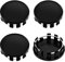 4 Stück Radnabenkappen 60mm, Nabendeckel 60mm Schwarz Felgenkappen aus ABS, Polierte Oberfläche, Kompatibel mit VW, Audi & Andere Fahrzeuge, Radnabenabdeckung (OD 60mm, ID 56mm)