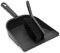 Homeshopa Dustpan and Brush Set, Portable Cleaning Sweeping Brush, Plastic, Soft Bristle, Ergonomic Handle, Rubber Front Edge, Small Hand Held Household Kitchen Office Cleaning (Dark Grey)