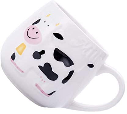 Cabilock Tasse Pour Eau Thé Vin Tasse En Céramique En Forme De Vache 414 Ml Finition Lisse Pour La Maison Et Le Bureau