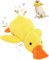 Frundoo Hundespielzeug Ente, Antistress-Ente-Hund, Quietschspielzeug Hund Kuscheltier für Hunde, Bequemes Spielzeug Hunde Plüsch Soundspielzeug für Hunde Plüsch Kauspielzeug