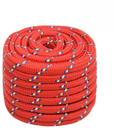 INLIFE Corde de Bateau Rouge 20 mm 50 m Polypropylène