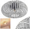 Deckenleuchte Oravi, Deckenlampe aus Metall in Grau/Silber, 1-flammig, 1 x E27-Fassung, moderner Spot im Retro/Vintage Design m. Gitter u. Lichteffekt an der Decke, ohne Leuchtmittel