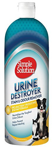 Simple Solution Urine Destroyer Enzymatic Cleaner, Pet Stain and Odour Remover with Pro-bacteria Cleaning Power - 4 x 1Ltrs
