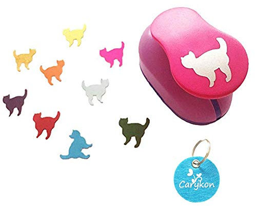 Carykon Clever Hebelstanzer, 2,5 cm, Papierschneideform,Zufällige farben(Katze)