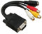 Sytauuan Adattatore cavo AV VGA da SVGA a S Video 3 RCA Converter per PC portatile Monitor HDTV