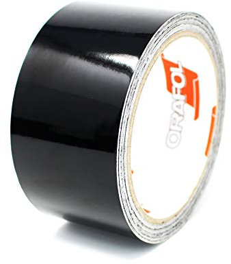 Finest Folia 10 Meter (1,79€/Meter) Zierstreifen Auto Motorrad Boot Modellbau Farbauswahl Dekorstreifen Seitenstreifen Klebestreifen (Schwarz Glanz, 50mm Breite)