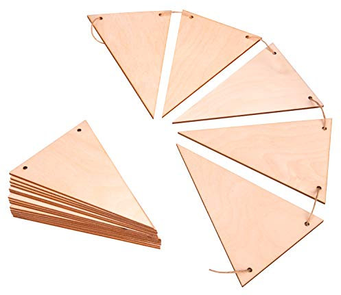 ProArts Wimpelkette 20 Stück - Girlande Geburtstag 15 x 10 cm mit Einer 3-Meter-Schnur Verbunden - Girlanden für Hochzeit Party, Weihnachten, Geburtstagsfeier - Garten Kindergeburtstag Deko
