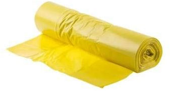 Sac Poubelle - Sacs Poubelle - Rouleau de Sac Poubelle - Sac poubelle Qualité Professionnelle - Sac Poubelle 110 L Jaune - 30 microns - Carton de 200 Sacs