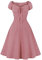 IWEMEK Robe vintage rétro à pois, rockabilly, swing, pour femme, style Pinup Audrey Hepburn, années 50, 60, col au trésor, ligne A, ligne A, pour les loisirs, les fêtes, les soirées, les cocktails,