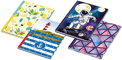 RNKVERLAG 46794 - Kladden/Notizbücher „Feelings“, sortiert, DIN A5, 4 Stück