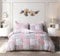 PRIME LINENS Duvet Cover Set 3 Pcs Polyester-Cotton Quilt Cover Bedding Set With Pillow Cases Easy Care Machine Washable Anti Allergic (Grey Floral, Double 3 Piece)