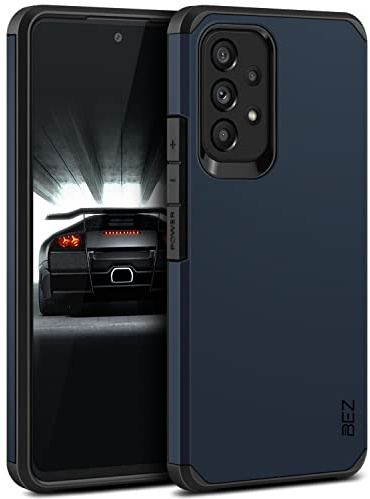 BEZ Hülle für Samsung A53 5G Hülle, Handyhülle Tasche Stoßfestes Kompatibel für Samsung Galaxy A53 5G, [Heavy Duty Serie] Outdoor Dual Layer Armor Case Handy Schutzhülle Robuste, Dunkelblau