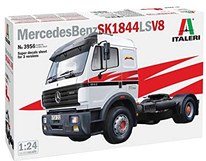 Italeri 3956 1:24 1:24 Mercedes-Benz SK1844 LS V8 - Modellbau, Bausatz, Standmodellbau, Basteln, Hobby, Kleben, Plastikbausatz, detailgetreu, Mehrfarbig, IT3956