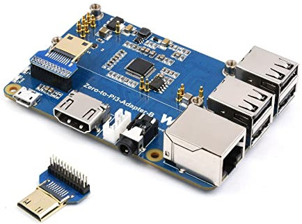 Waveshare Pi Zero 2W to Raspberry Pi 3B+ B Board Adapter,Based on Raspberry Pi Zero 2W to Reproduce The Original Appearance of The 3B Series Board,Alternative Solution for Raspberry Pi 3 Model B+ B