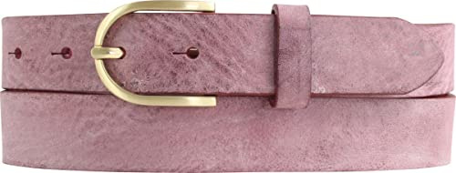 BELTINGER Damen-Gürtel aus weichem Vollrindleder Vintage-Look 3 cm | Leder-Gürtel für Damen 30mm | Schmaler Gürtel Used-Look mit goldener Gürtelschnalle