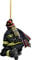 Weihnachten Deko,Acryl Feuerwehrmann Anhänger Weihnachtsschmuck, Weihnachten Weihnachtsbaum Anhänger Dekoration Autospiegel Dekoration,Feiertagsdekoration Weihnachtsdekoration Weihnachts (#02-L, 8cm)