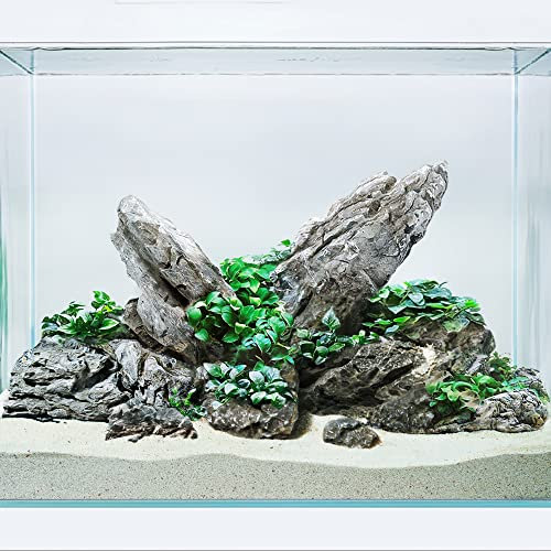 LANDEN Seiryu Steine Natursteine (16,3 kg, 7,9 - 27,9 cm, 11 Stück) für Aquarium, Paludarium, Terrarien, Landschaftsbau, Aquascaping