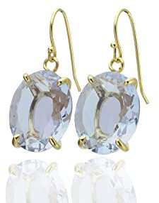 Jahrgang Ovale Tansanit Edelstein Baumeln Gold Ohrringe - Dezember Geburtsstein Schmuck - Einzigartige Handgemachte Aussage Ohrringe