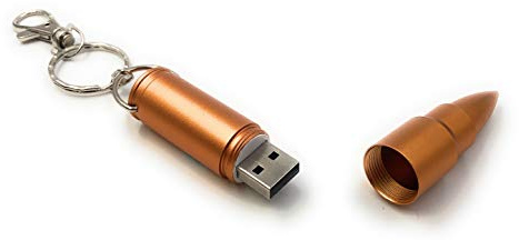 Onwomania Patrone Munition in golden aus Metall Funny USB Stick 8 GB USB 2.0 Speicherstick USB-Datenträger
