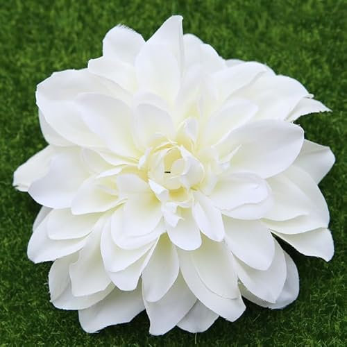 10 Stück Seidenrosen, Hortensien, Pfingstrosen, DIY-Blumen, Wand, Zuhause, Hochzeit, Dekoration, Kranz, Scrapbooking, Basteln, Kunstblumen, Pflanzen, Dahlie weiß