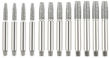 Bowarepro Chain Saw Sharpener Tool, 12Pcs Carbide Burrs for Hand Crank Chainsaws, 3 Sizes Sharpener (5/32, 3/16, 7/32), Heavy-Duty Chainsaw Sharpener Files