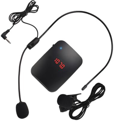 budiniao Portable And Lightweight FM Wireless Headset Microphone FM Radio Transmitter Headset Plastic FM Transmitter Headset
