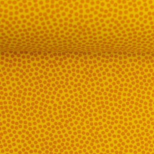 Swafing Baumwollstoff DOTTY unregelmäßige Punkte | Ökotex Standard 100 | viele Farben | Meterware (ocker-gelb), 081048
