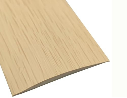 1 m x 5 cm Bodenübergangsstreifen, selbstklebende PVC-Bodenschwellenstreifen, flaches Laminatprofil, Bodenbelag, Kantenleiste – Ahorn
