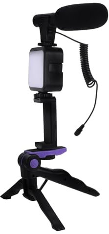 RORPOIR Complete Photography Tripod Stand Phone Light Fill Lights Cell Phone Holder Microphone for