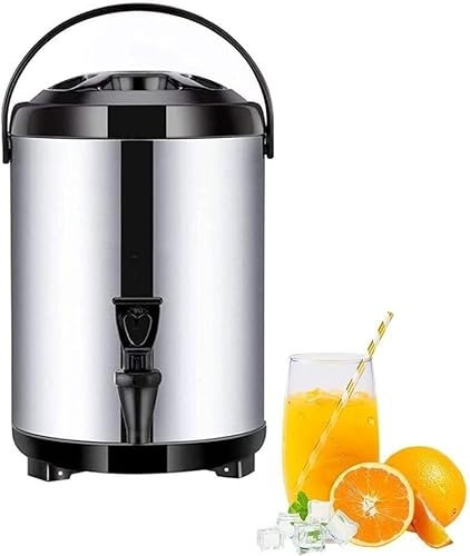 Dispensador de agua caliente con grifo, urna de catering de acero inoxidable, caldera de agua con termostato 6L/8L/10L/12L, barril aislado for urna de café comercial, aislado durante 10-12 horas(Color