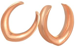 Grewod Plug Ohrringe Damen, Edelstahl Rosegold Ohr Tunnel Herren Flesh Tunnel Expander Piercing Schmuck 14MM, 2 Stück